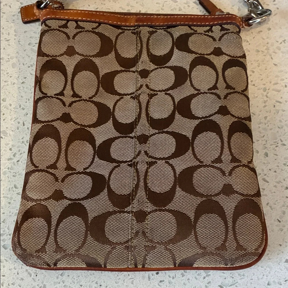 Coach Signature Brown Messenger Bag